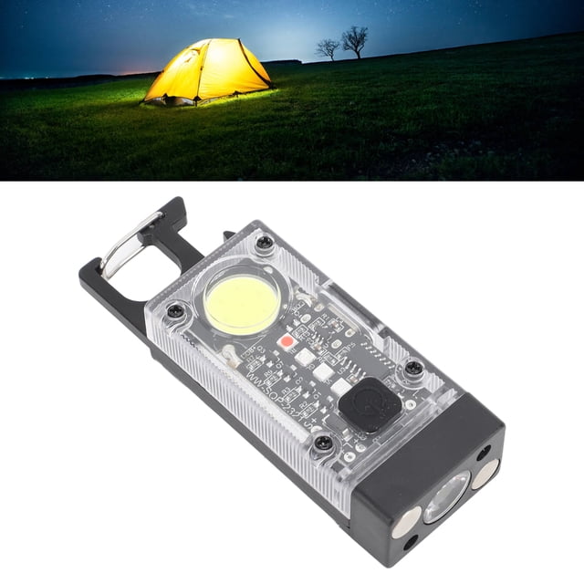 Mini Linterna LED COB, Llavero, Linterna Recargable USB, Carga Tipo C, Pequeña, Versátil Para Emergencias