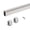 Matte Chrome, variant on Premium hourglass closet rod - custom cut to size. Hourglass shaped wardrobe tube, protective top cover, seamless and reversible with ribbed and smooth sides. (Matte Black)