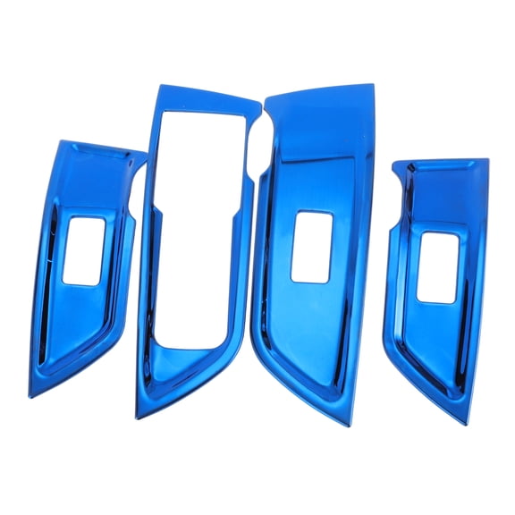 Unique Bargains Window Lift Switch Panel Trim Cover for Audi Q5L 2018-2023 Front Rear Car Door Window Control Button Interior Accessories Blue