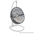 thumbnail image 6 of Sunnydaze Jackson Resin Wicker Egg Hanging Chair with Cushions, Gray, 6 of 10