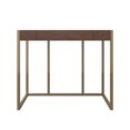 thumbnail image 3 of Twin Star Home Haymarket Gold Trim Modern Design Writing Desk w/ USB, 3 of 11