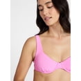 thumbnail image 4 of Time and Tru Women's and Women's Plus Ribbed Underwire Bikini Top, Sizes XS-3X, 4 of 5