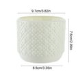 thumbnail image 2 of Hiroekza Succulent Planter Pots Plastic Imitation Glazed Vase for Flower Arrangement, Home & Office Decoration, 3.82x3.35x2.99inch White, 2 of 6