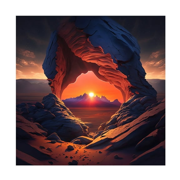 Canvas Wall Art - Ray Heere 'Desert Of Dreams 13' Wall Art for Living Room, Bedroom, or Office Décor by Trademark Fine Art - 14 x 14 Inches