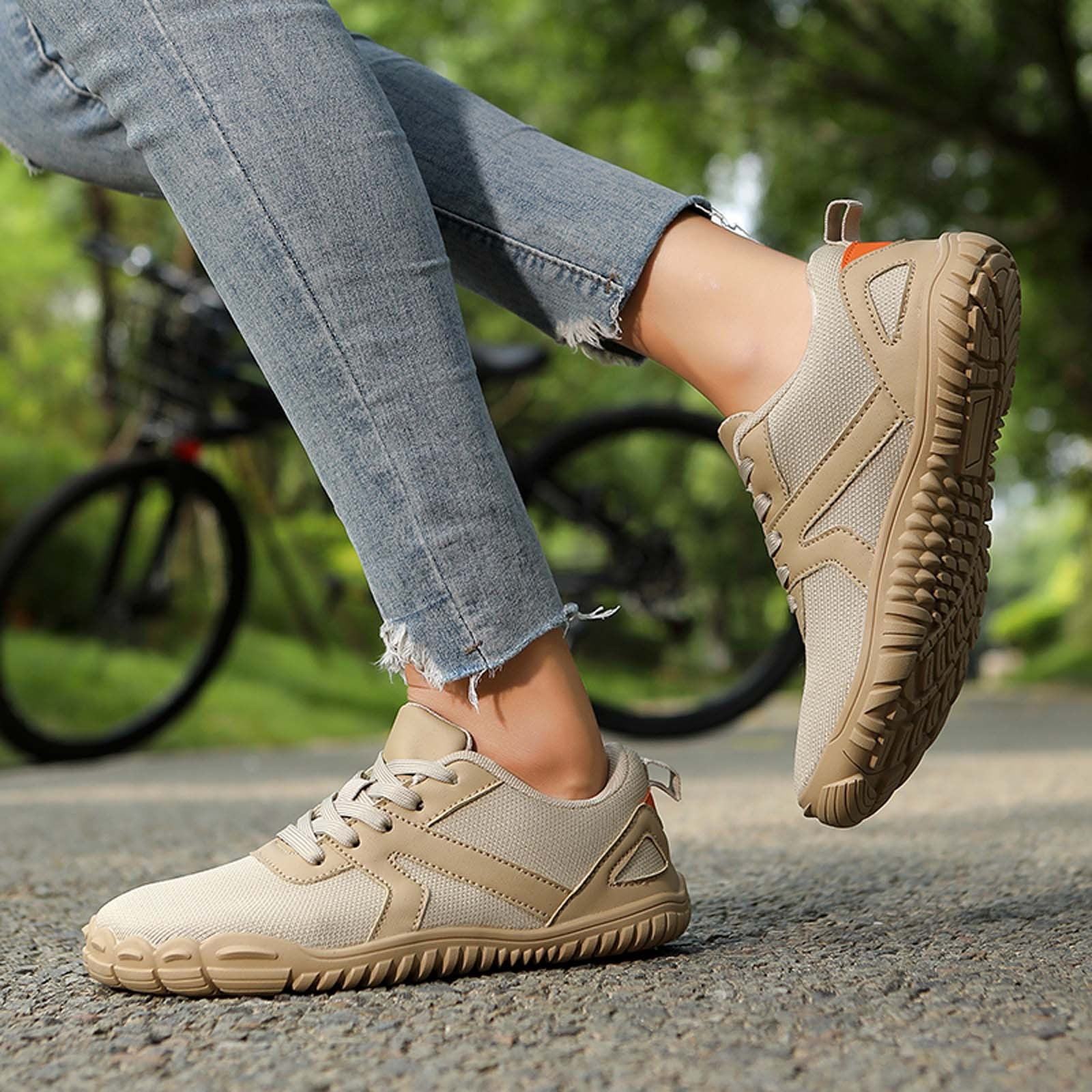 Women's Barefoot Shoes Slip-On Sneakers Wide Toe Box Minimalist Shoes for Walking Hiking Trail Running