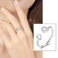 thumbnail image 2 of Anillo Anillo Corazón Anillo Retro y Anillo Diseño Regalo Anillo Hombres Ajuste Abierto Personalidad Mujeres Anillos, 2 of 8