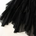 thumbnail image 4 of SWSMCLT Women's Tulle Skirt Billowy Comfy Elastic Band Casual Mesh Autumn Skirt Elastic Elegant Falbala A Line Black Small-Large, 4 of 4