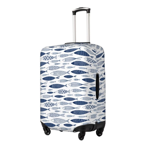 Balery Blue Fish Funda de equipaje, fundas para maletas, elástica, lavable, protector de maletas, compatible con maletas de 18 a 32 pulgadas-X-Large