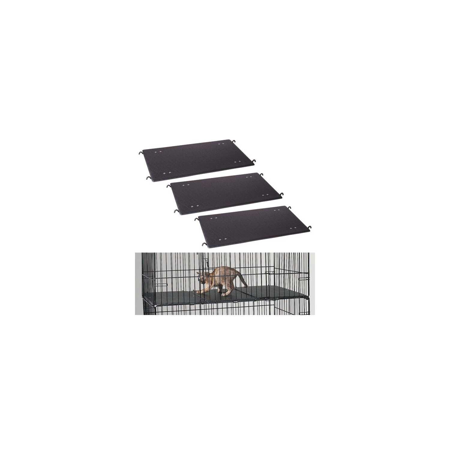 ProSelect, Deluxe, Cat Cage Platform Set, Black, 23-in (Count of 3)