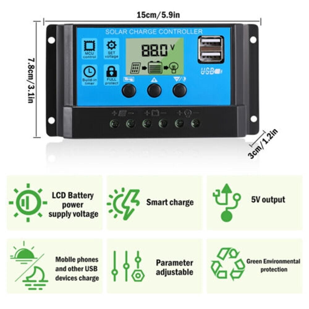 Lohoms Solar Panel Kit, 12V Battery Charger with 100A Controller, Flexible for Camping, RV, Home, Boat