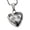 White, variant on Stainless Steel Mother and Son Cz Heart Pendant Necklace