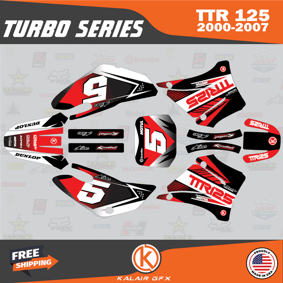 Kalair GFX Graphics Kit for Yamaha TTR125 (2000-2007) Turbo Series
