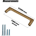 thumbnail image 5 of Goo-Ki 6 PCS Antique Brass Zinc Alloy 5'' Hole Center Cabinet Pulls for Kitchen Bedroom, Retro Cabinet Handle for Dresser,Wardrobe,Cupboard, 5 of 6
