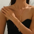 thumbnail image 2 of NICKSUN Lariat Gold Necklace for Women Dainty Long 14K Gold Plated Y-Shaped Choker Necklace Trendy Simple Layered Necklaces Jewelry for Women Gift, 2 of 11
