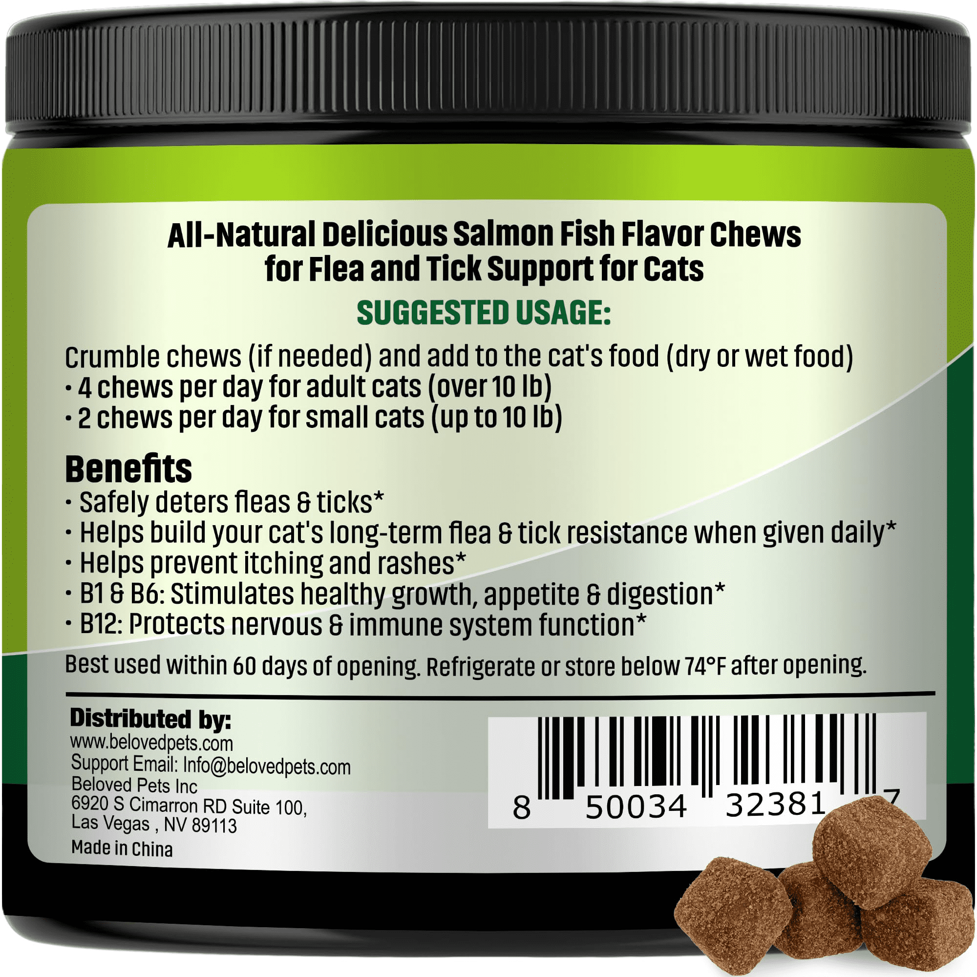 Beloved Pets Support Natural Salmon Chews for Cats