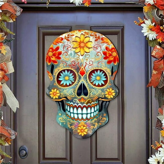 G. Debrekht 8652793H Sugar Skull Holiday Door Decor by G. DeBrekht - Halloween Decor