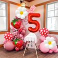 thumbnail image 2 of Corabsar Set de Globos de Fresa para 5.º Cumpleaños, 7 piezas, 2 of 7