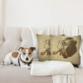 thumbnail image 4 of Ambesonne Animal Throw Pillow Cover 2 Pack, Hipster Pop Art Vintage, 16", Brown and Tan, 4 of 7