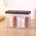 thumbnail image 2 of AMERTEER Opening Cover Spice Jar Two-Way Transparent Seasoning Shaker with Lid and Tray Spice Container for Kitchen, 2 of 10