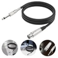 thumbnail image 1 of Cable Micrófono No Balanceado XLR A TS Mono Jack 1/4 (6 35 Mm), 1 of 9