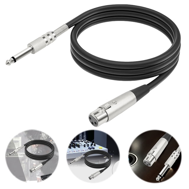 Cable Micrófono No Balanceado XLR A TS Mono Jack 1/4 (6 35 Mm)