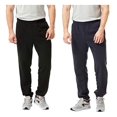 thumbnail image 1 of TEXFIT 2-Pack Men's Jogging Pants with Side Pockets, Elastic Bottom, Soft Fleece Sweat Pants (Black/Navy, Small), 1 of 7
