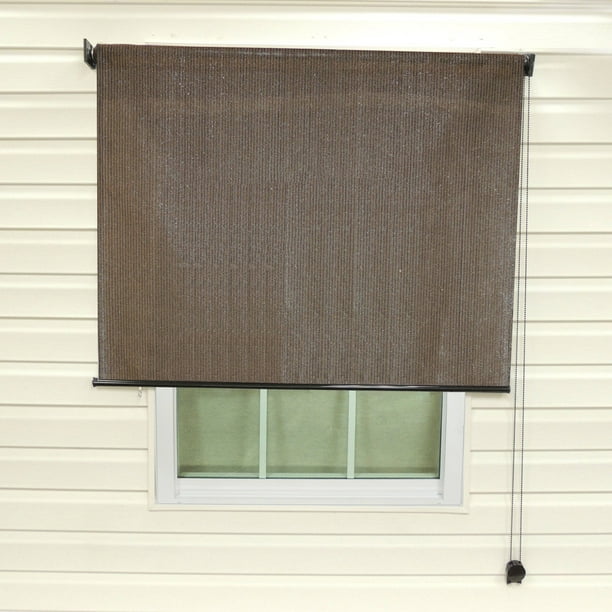 Radiance Montecito RollUp Sun Window Shade, Espresso Stripe Walmart