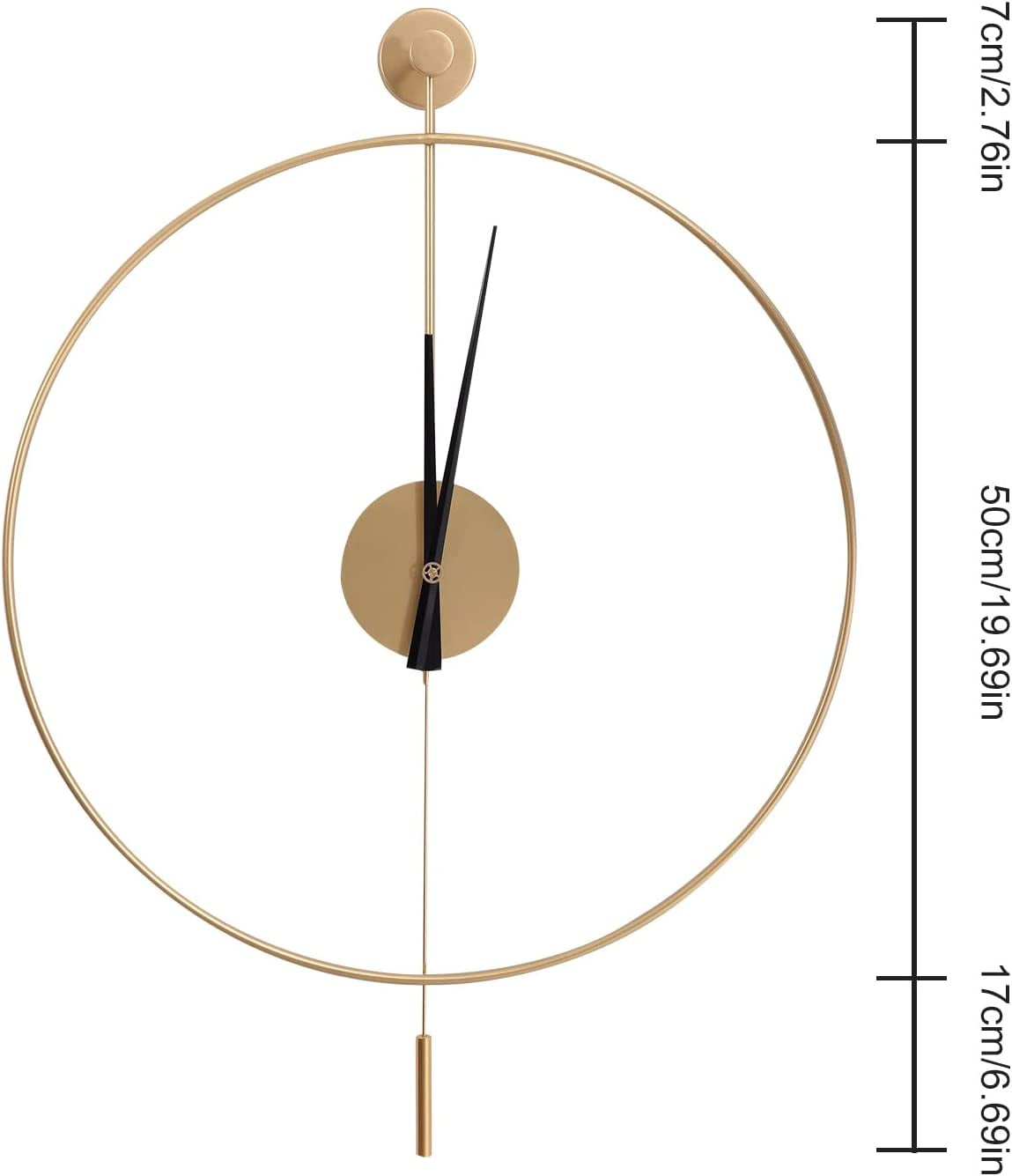 Miumaeov 20" Modern Silent Wall Clock Accurate Timekeeping Hollow Design Art Decor Office