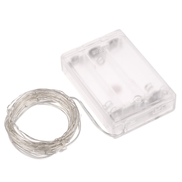 Cadena de luz Irfora 4.5V 6W 10 metros 100 LED Luz de la cuerda de hadas Funciona con pilas IP65 Resistencia al agua Twistable Flexible flexible Rosa para Navidad Fiesta de Navidad Fiesta Tema de fies Irfora Cadena de luz