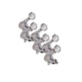 thumbnail image 1 of pitrice 6 Pieces Guitar String Tuning Pegs,Tuner Black 3L Knobs Machine Heads 3R 6R Silver 23x17.5x25mm, 1 of 6