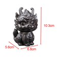 thumbnail image 3 of Estatua de dragón pequeño, adorno de mascota de té para mesa, figura de mascota de té para estantería Gris, 3 of 9