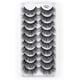 thumbnail image 1 of Kit de 10 pares de pestañas postizas, pestañas postizas 3D, pestañas largas naturales y esponjosas, pestañas postizas de banda suave reutilizables, extensión de pestañas de maquillaje negro de lujo, 1 of 5