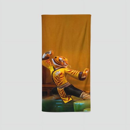 Kung Fu Panda 4's towel stands out with its unique style, making it a perfect gift for fans. Great for gym, yoga, boxing, and sunbathing, it's 13.8"x28.7".