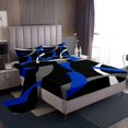thumbnail image 1 of Erosebridal Blue Striped Twin Sheet Sets, Abstract Bedding Twin Size, Modern Geometric Decor 3 Pieces, 1 of 7