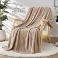 thumbnail image 2 of Exclusivo Mezcla Soft Throw Blanket, 50"x60", Camel, 2 of 6