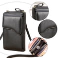 thumbnail image 3 of Bolso bandolera de PU de gran capacidad para mujer, cartera larga, bolso para teléfono móvil de color sólido, 3 of 5