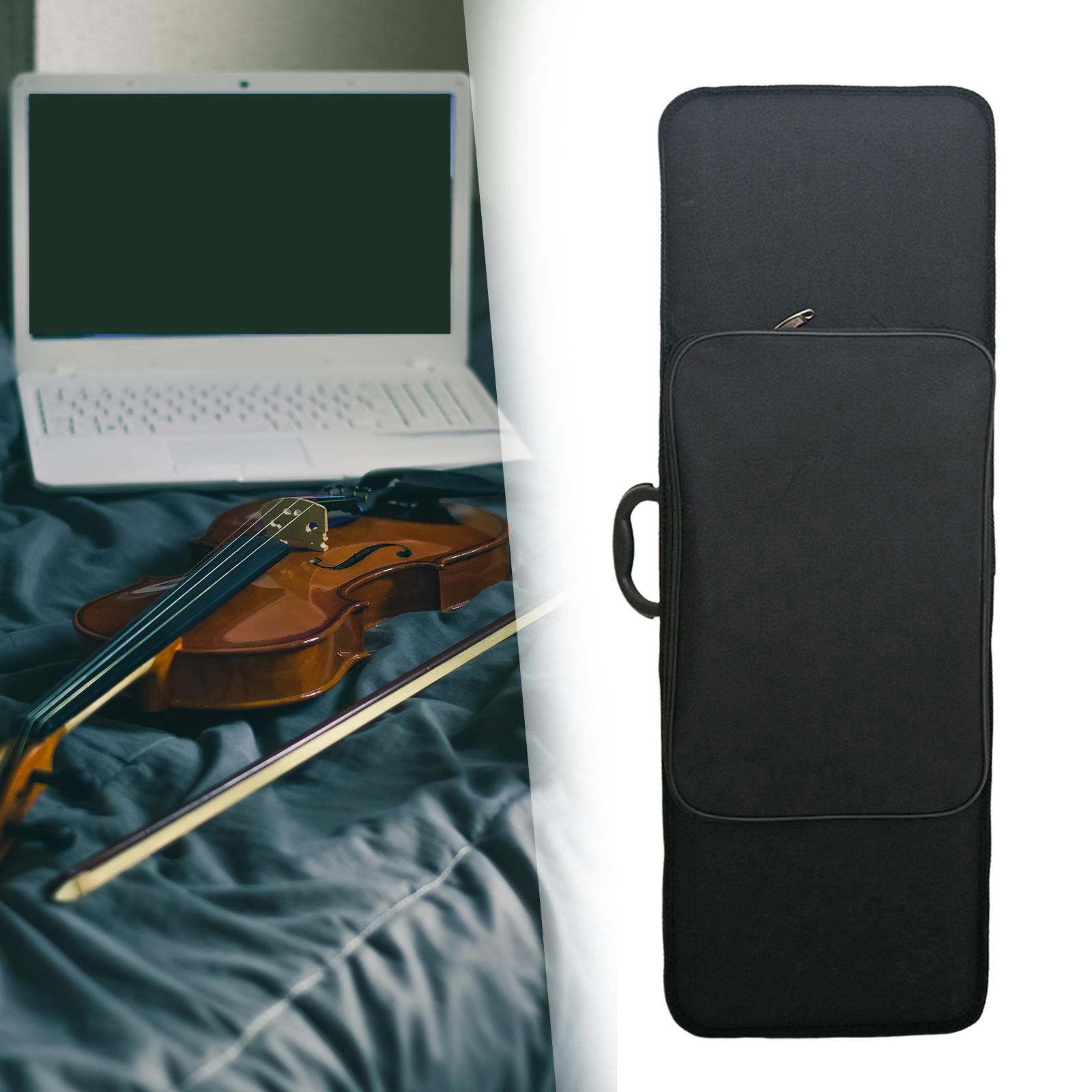 LeeQinersw Hard Violin Storage Box, Oblong Violin Carry Bag with Handle, Lightweight Violin 1 to 8