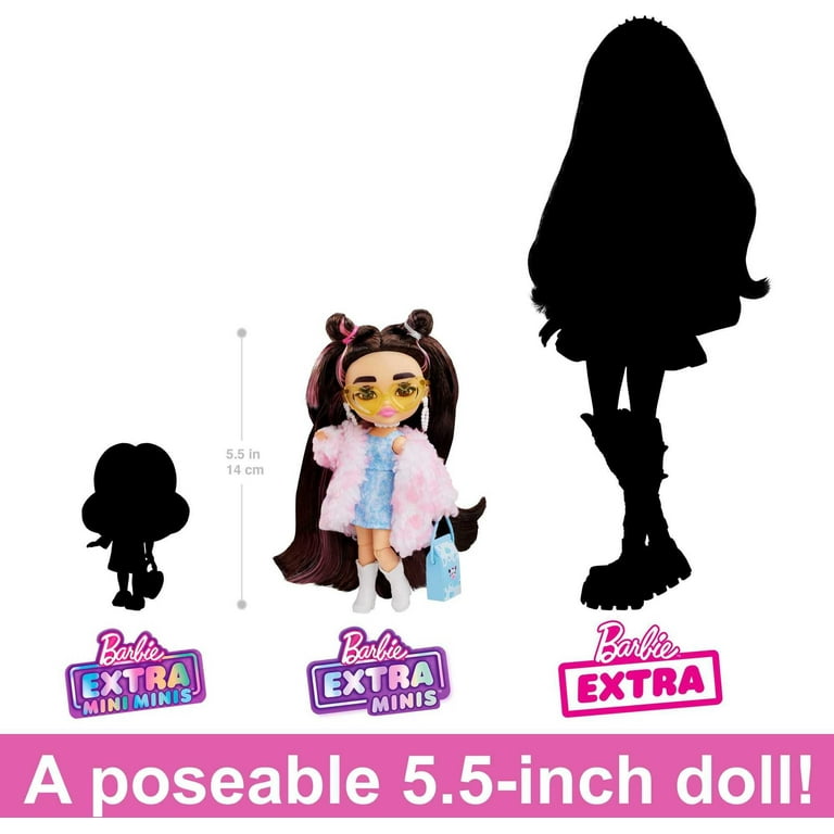 Barbie Extra Minis Fashion Doll with Brunette Hair, Brown Eyes