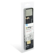 KINGART 9-Piece Sketching & Drawing Travel Set with Graphite Pencils for Artists