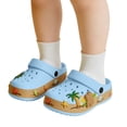 thumbnail image 3 of XIYON Kids Boys Girls Summer Slippers Soft Sole Non Closed Toe Hollow Out Cartoon Design Lightweight Breathable Shoes For Casual Daily Wear,Blue,2.5-3 Years, 3 of 7