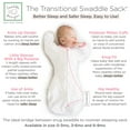 thumbnail image 2 of SwaddleDesigns Transitional Swaddle Sack with Arms Up Half-Length Sleeves and Mitten Cuffs, Better Sleep for Baby Girl, Tiny Triangles Shimmer, Pink Small, 0-3 Mo, 6-14 lbs, 2 of 9