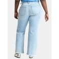 thumbnail image 3 of Terra & Sky Women's Plus Size High Rise Flare Jeans, 30" Inseam, Sizes 16W-28W, 3 of 5