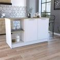 thumbnail image 3 of Pemberly Row Kitchen Island Engineered Wood Kitchen Islands in Multi-color, 3 of 9