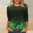 thumbnail image 2 of Pompotops Mode T-shirt Décontracté à Manches 3/4 Col Rond Confortable pour Femmes en Solde, 2 of 5