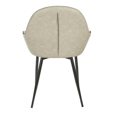 Office Star Products - Mid-Century Powder-Coated Metal Chair - Fog