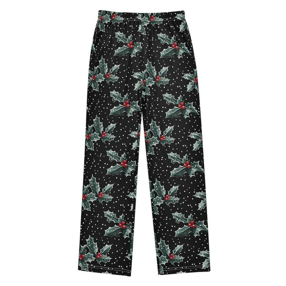 joogoo Fir Berry Holly Christmas Pajama Pants Pj Bottoms Sleepwear Lounge L