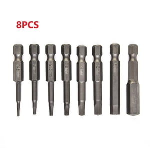 8Pcs H1.5-H8 50mm 1/4in Shank Hex Magnetic Head Screw Driver Screwdriver Bit Set