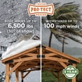 thumbnail image 4 of Backyard Discovery Arlington 12'x10' Cedar Wood Gazebo, Galvanized Steel Roof, PowerPort, 4 of 12