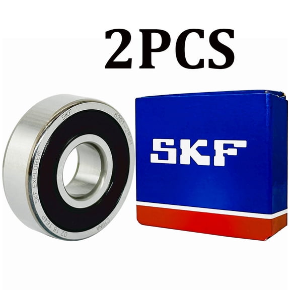 SKF 6201-2RSH Sealed Ball Bearings 12x32x10mm 2 Pack