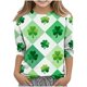 thumbnail image 2 of Blusas y camisas de manga larga y cuello redondo para niños y niñas, estilo casual, original, con estampado de manga 3/4 y cuello redondo, ideal para niñas de 3 a 14 años., 2 of 6